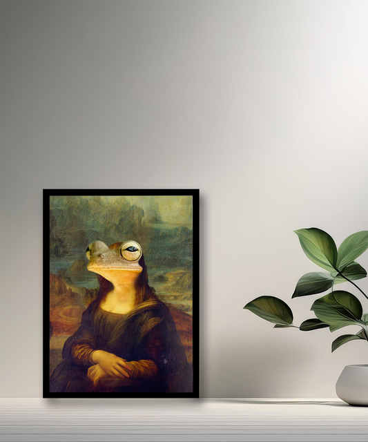 Cadre photo Mona Lisa La Joconde Grenouille