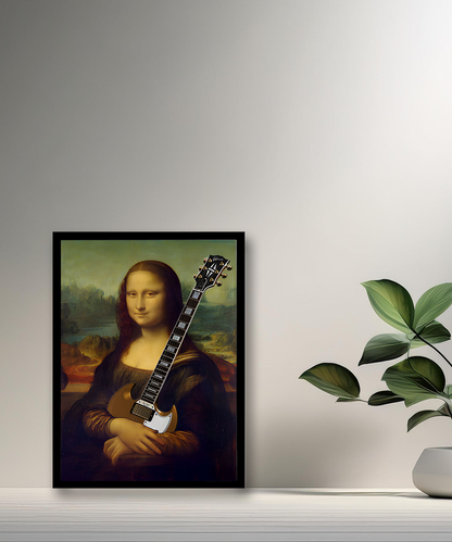 Cadre photo Mona Lisa La Joconde guitare