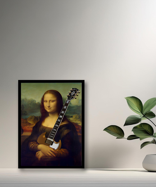 Cadre photo Mona Lisa La Joconde guitare