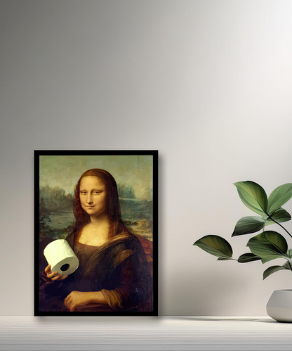 Cadre photo Mona Lisa La Joconde papier toilette