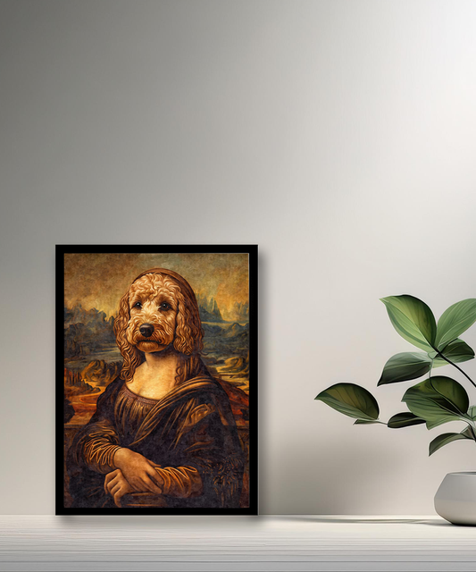 Cadre photo Mona Lisa La Joconde chien