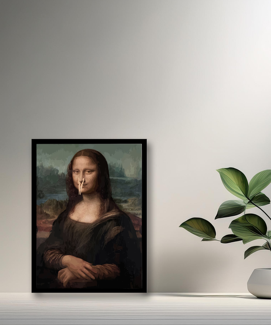 Cadre photo Mona Lisa La Joconde pince à linge