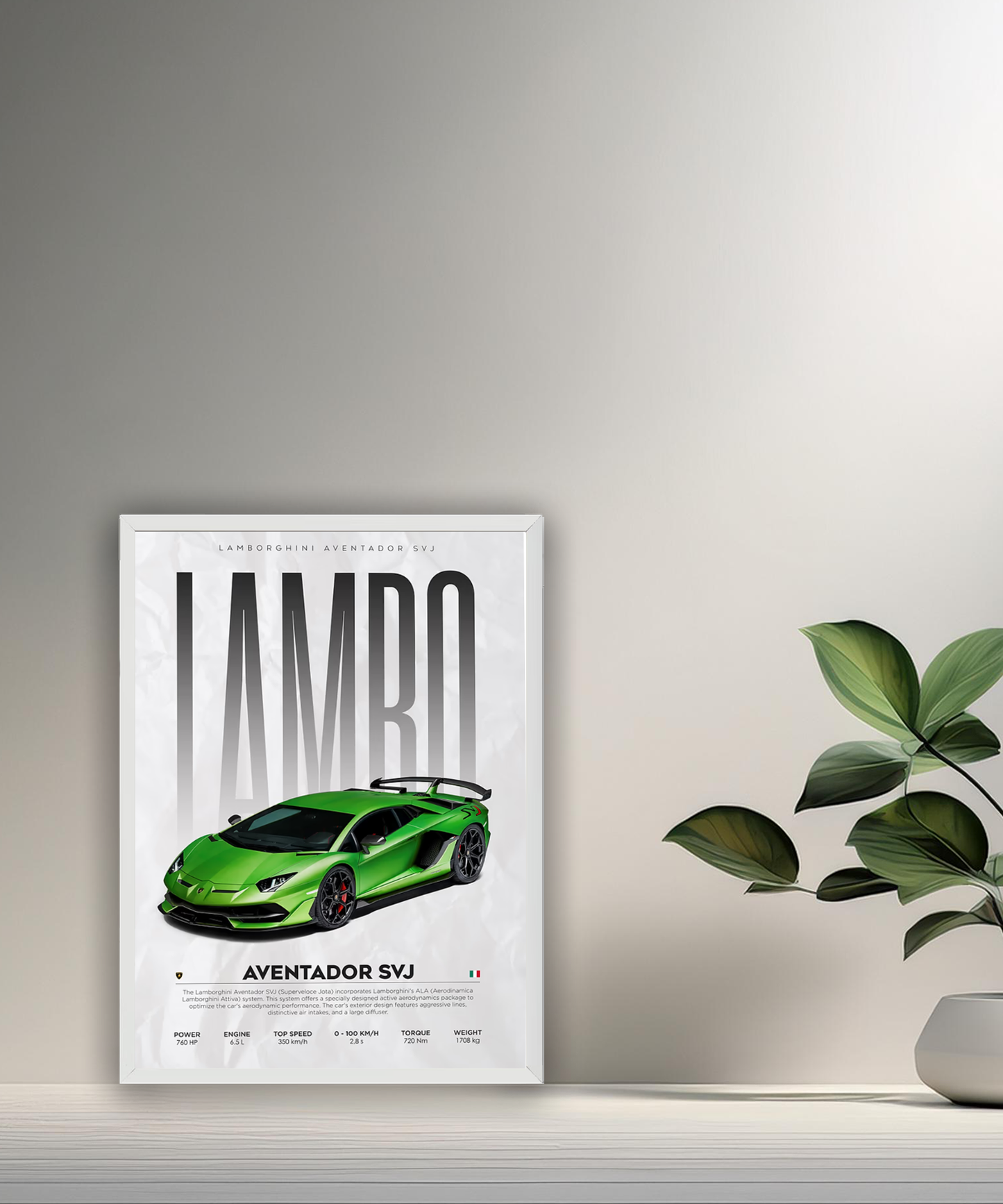 Cadre photo Lamborghini Aventador SVJ
