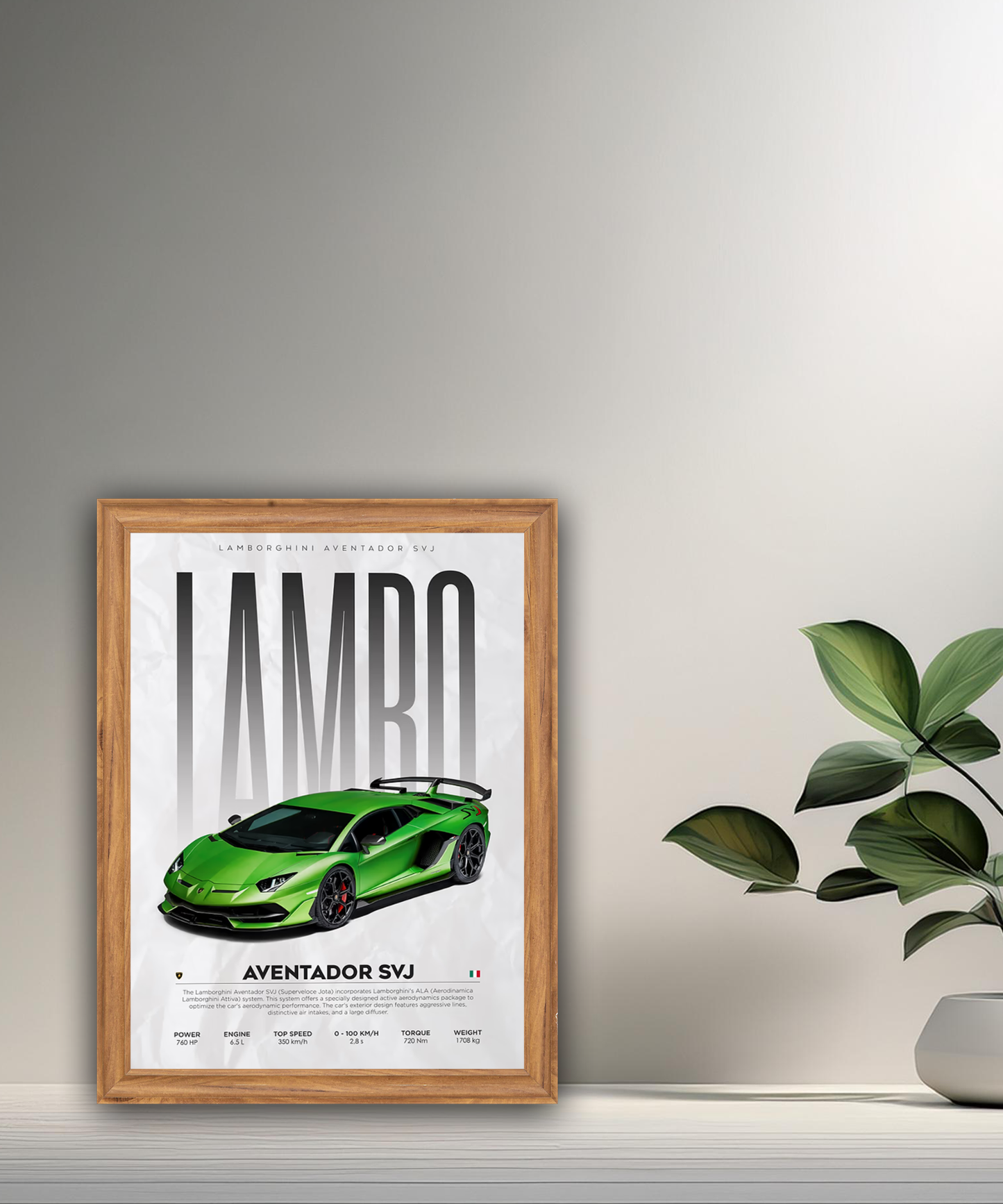 Cadre photo Lamborghini Aventador SVJ