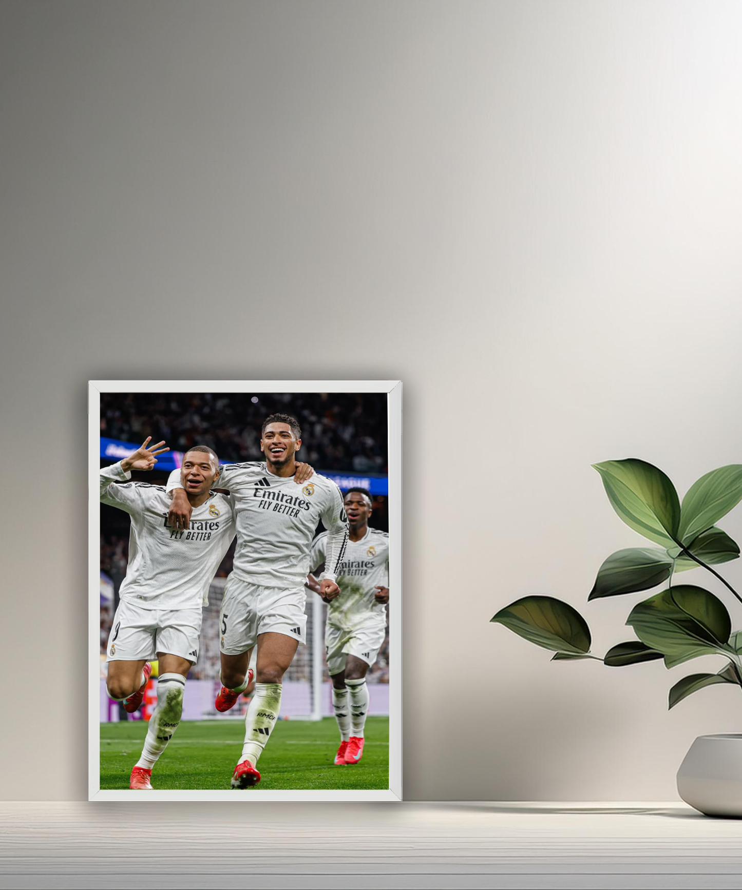 Cadre photo de Mbappé, Bellingham, Vinicius JR