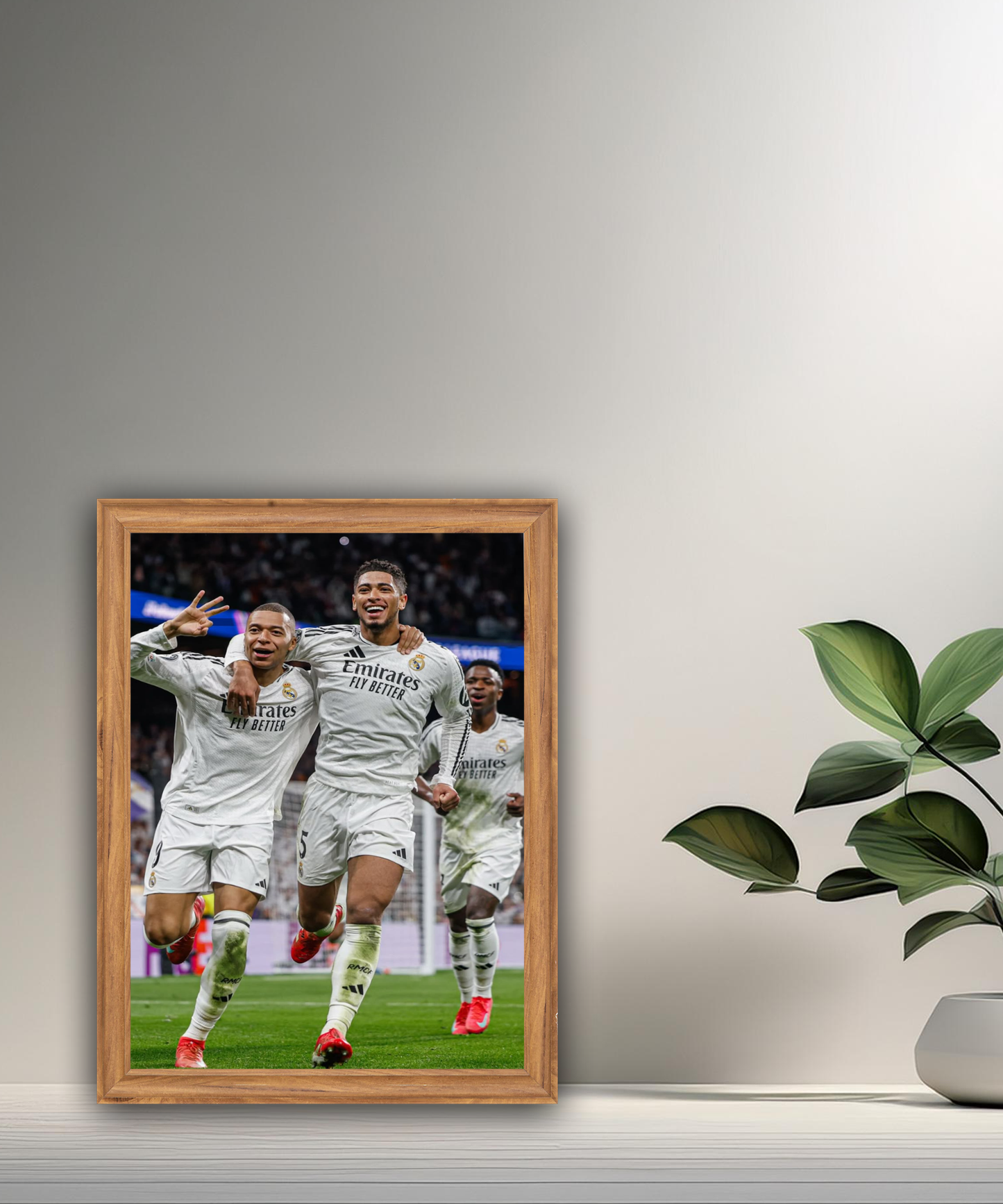 Cadre photo de Mbappé, Bellingham, Vinicius JR