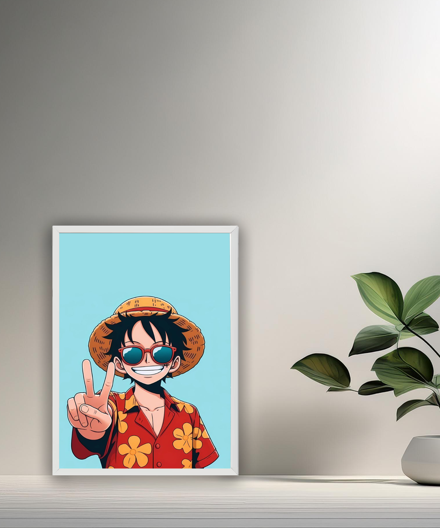 Cadre photo Luffy One Piece lunettes