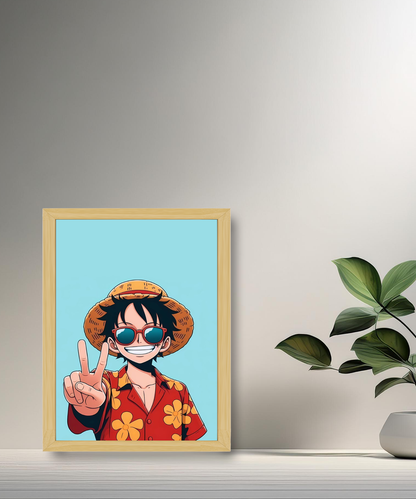 Cadre photo Luffy One Piece lunettes
