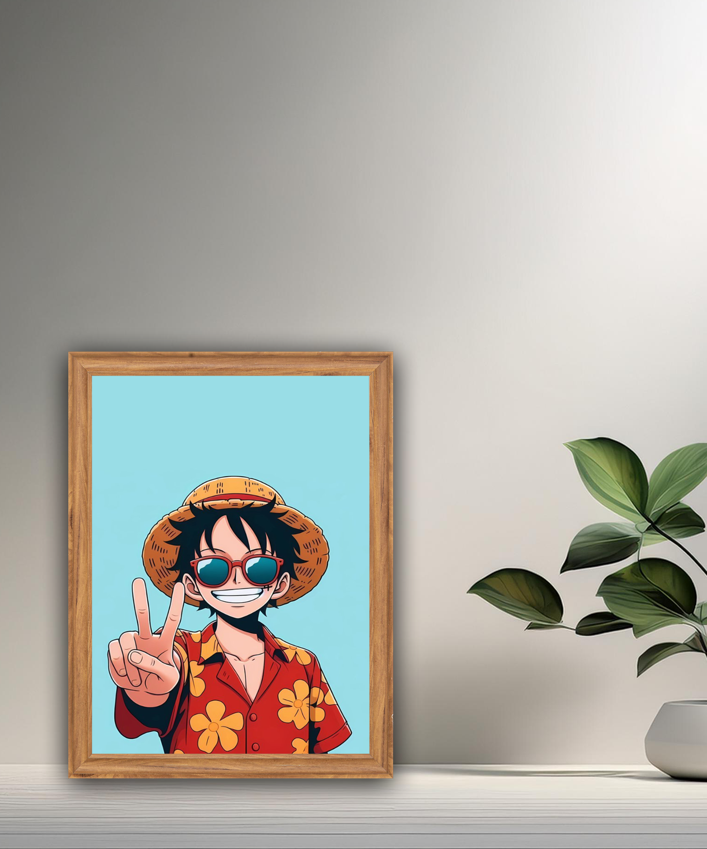 Cadre photo Luffy One Piece lunettes