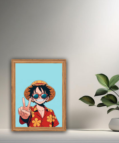 Cadre photo Luffy One Piece lunettes
