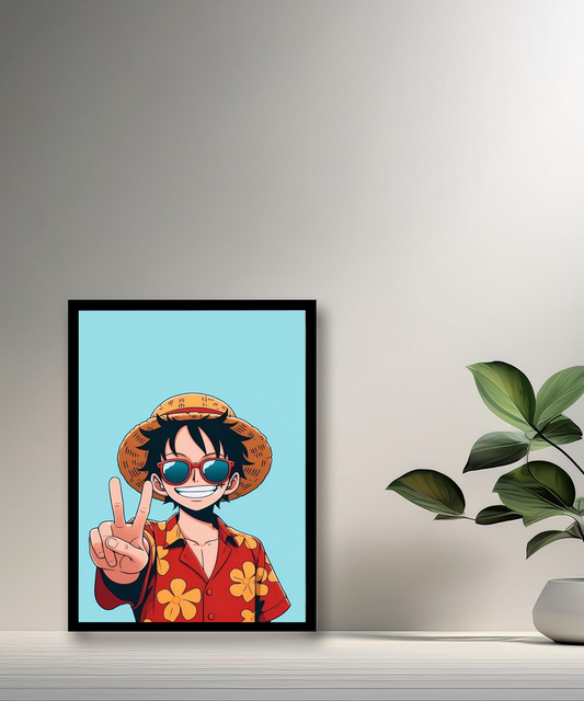 Cadre photo Luffy One Piece lunettes