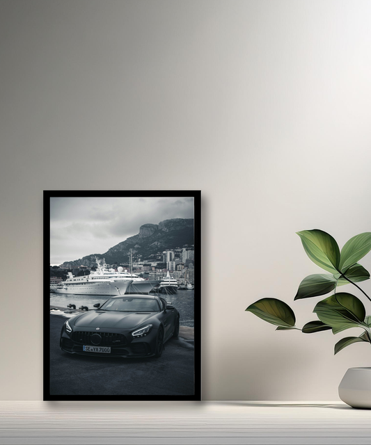 Cadre photo Mercedes C63 noir