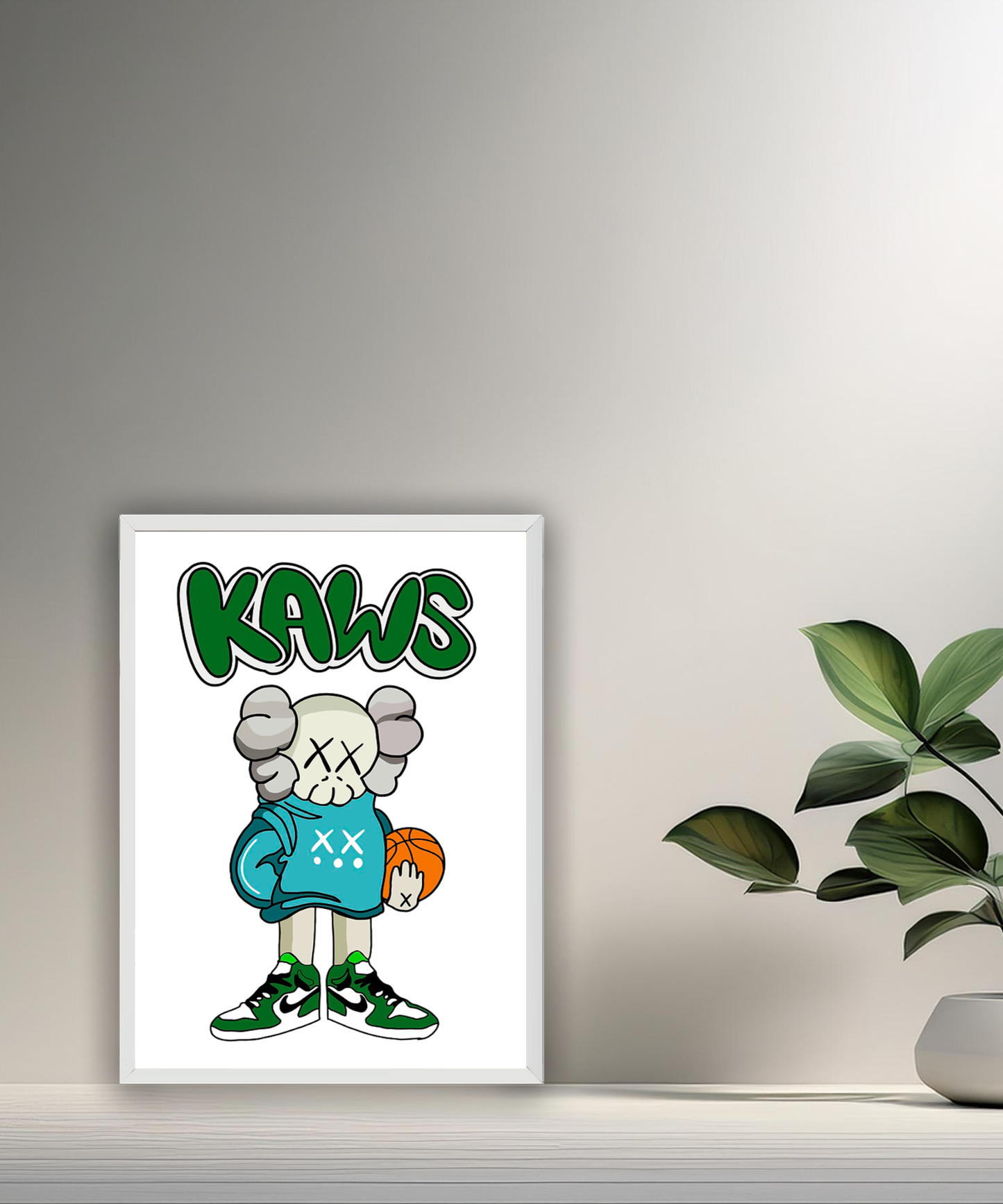 Cadre photo Kaws basketball