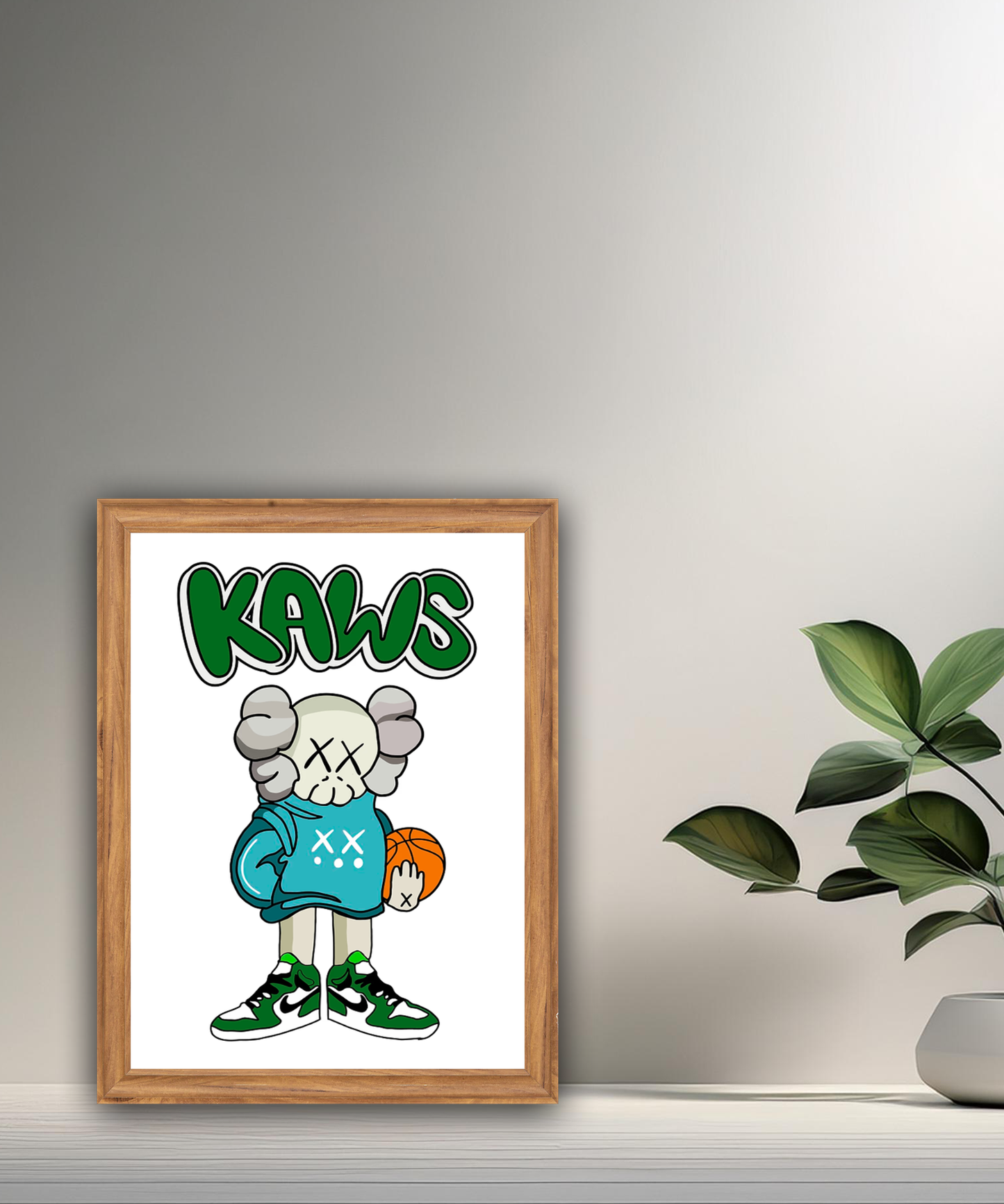 Cadre photo Kaws basketball
