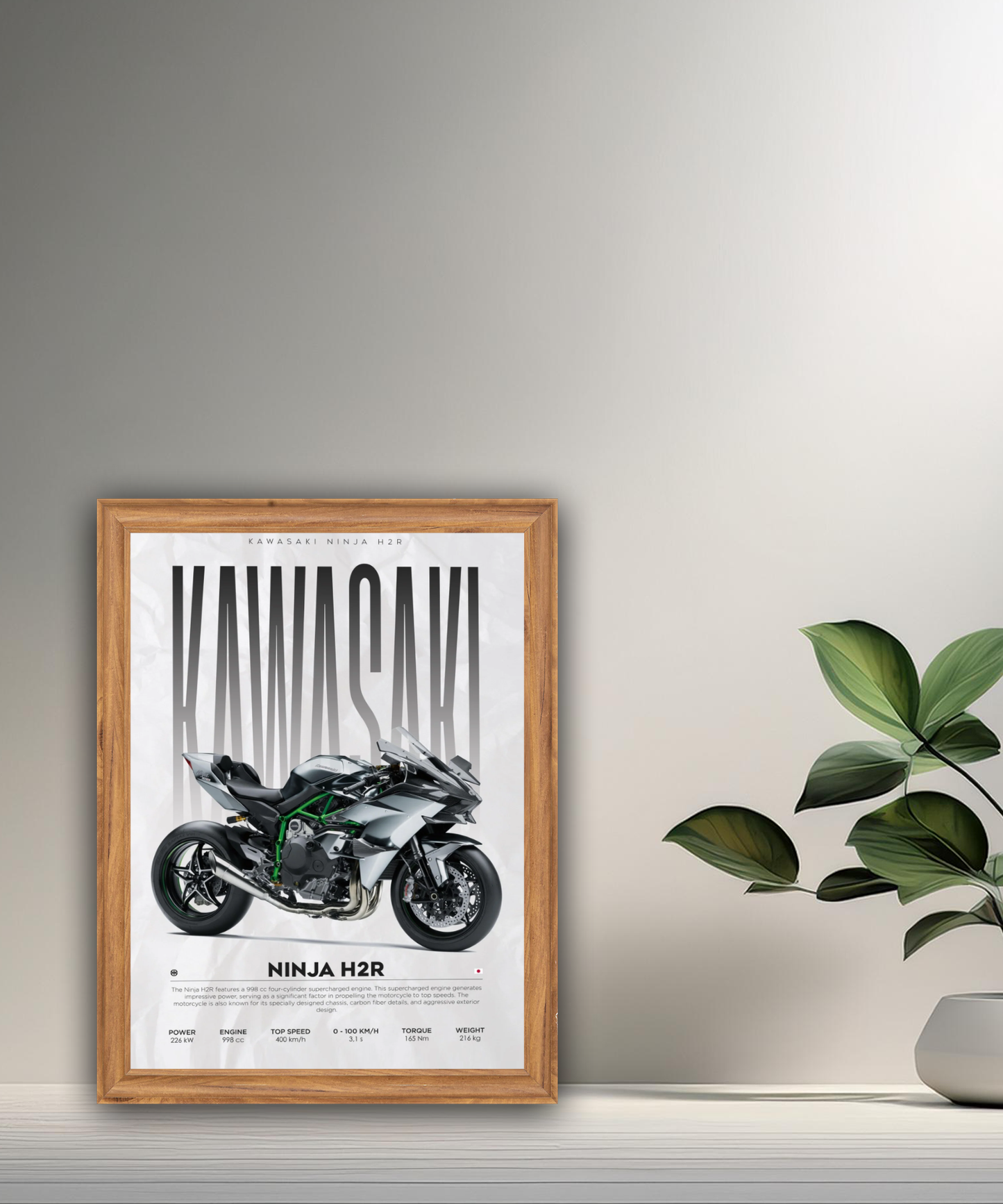 Cadre photo Kawasaki Ninja H2R