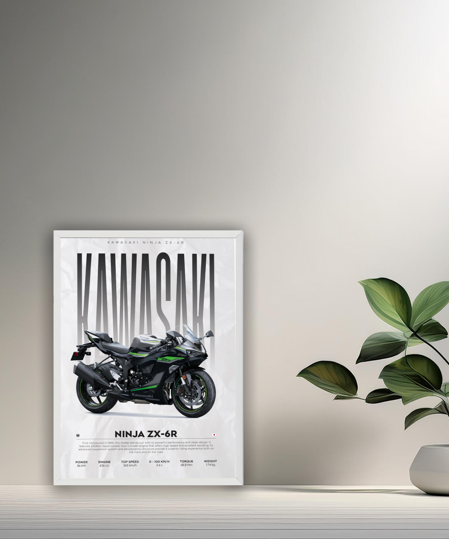 Cadre photo Kawasaki Ninja ZX-6R