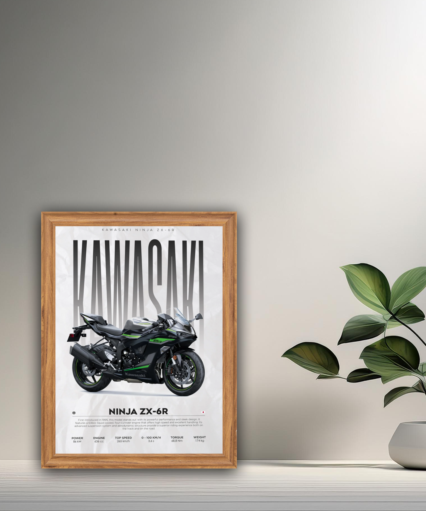 Cadre photo Kawasaki Ninja ZX-6R