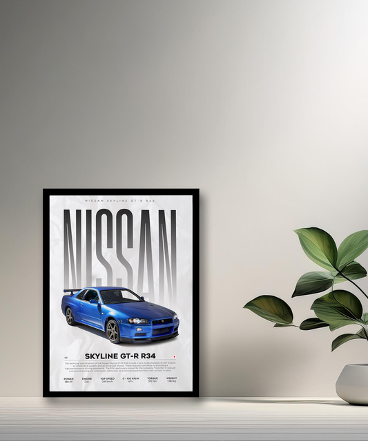 Cadre photo Nissan Skyline GT-R R34