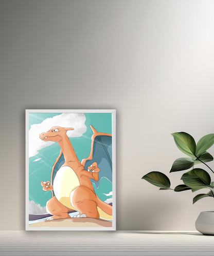 Cadre photo de Dracaufeu Pokémon