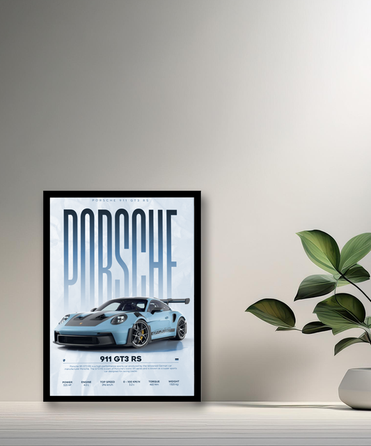 Cadre photo Porsche GT3 RS 911 bleu