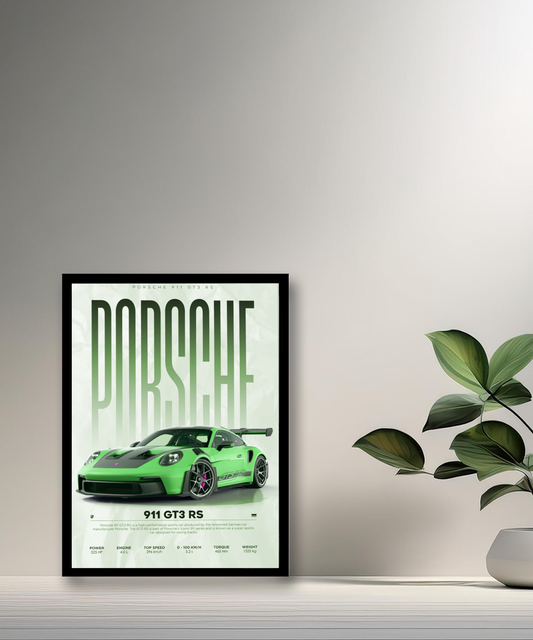 Cadre photo Porsche GT3 RS 911 vert