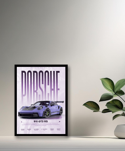 Cadre photo Porsche GT3 RS 911 violet