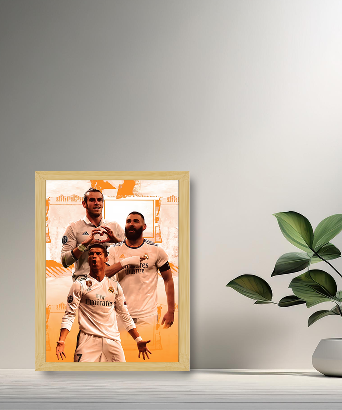 Cadre photo de Benzema, Bale, Cristiano Ronaldo