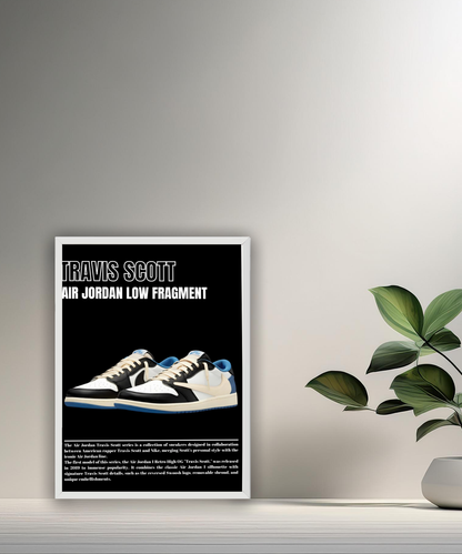 Poster Travis Scott Air Jordan Low Fragment encadré