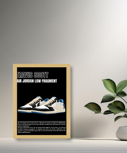 Poster Travis Scott Air Jordan Low Fragment encadré