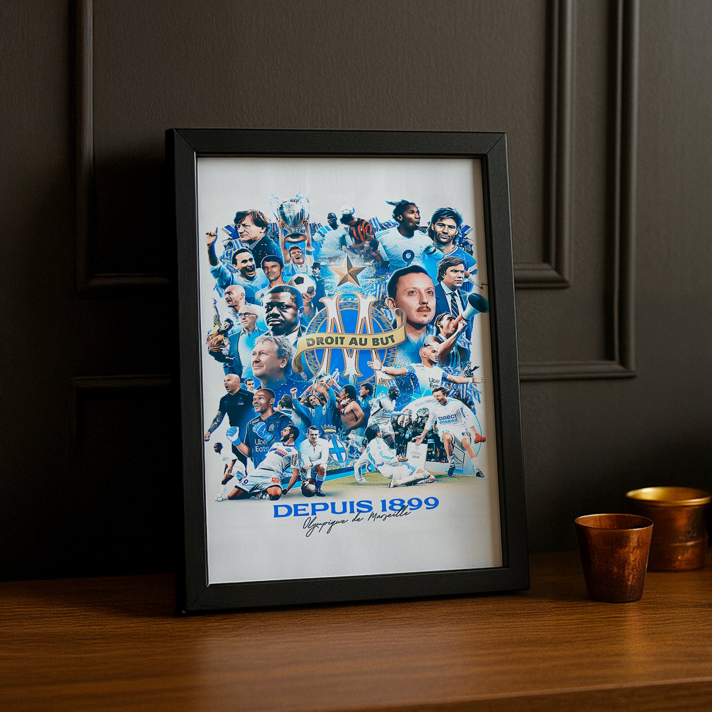 Cadre photo Légendes de l'Olympique de Marseille