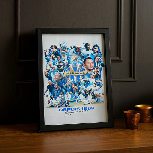Cadre photo Légendes de l'Olympique de Marseille