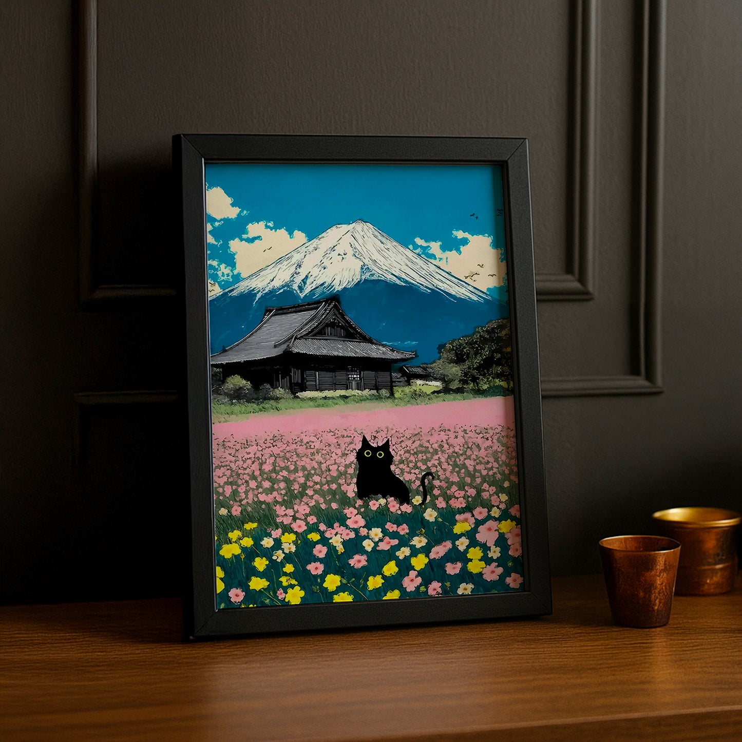 Cadre Photo Chat - Champs