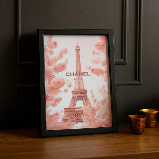 Cadre photo Chanel - Eiffel rose