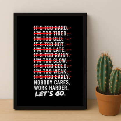 Cadre photo Motivation - Work Harder