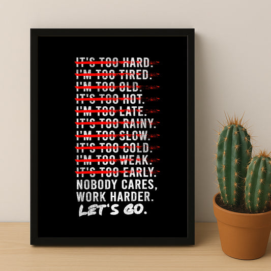 Cadre photo Motivation - Work Harder