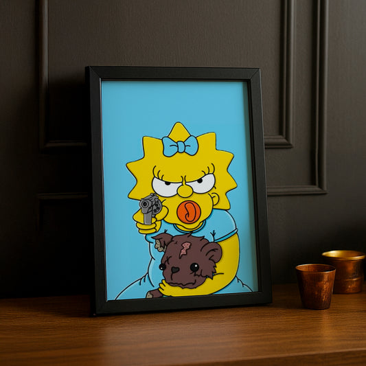 Cadre Photo Les Simpsons - Maggie Simpson Braque