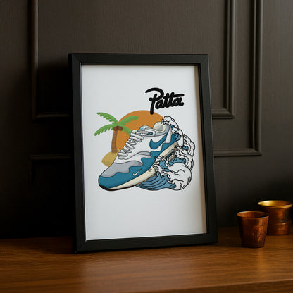Poster Nike Patta bleu