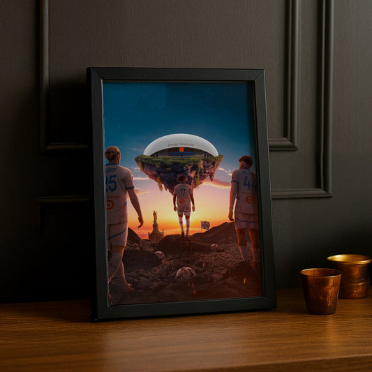 Poster encadrée Olympique de Marseille - Illustration