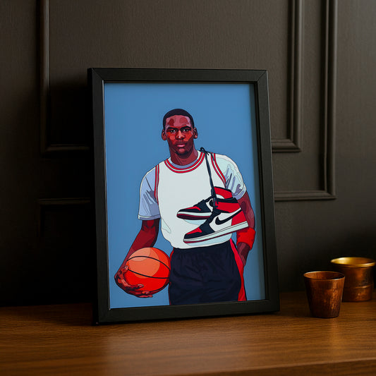 Cadre photo NBA - Michael Jordan Illustration