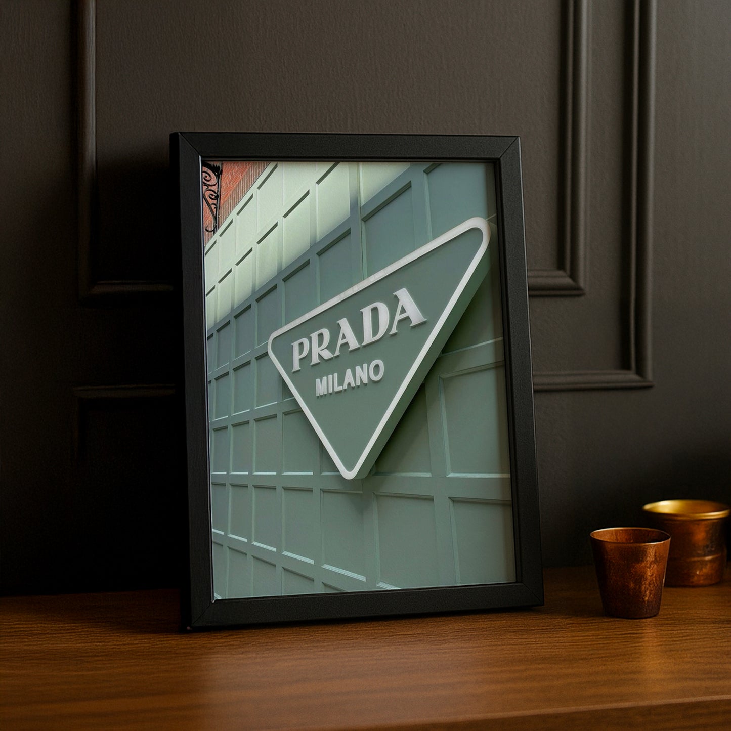 Cadre Photo Prada - Badge Vert
