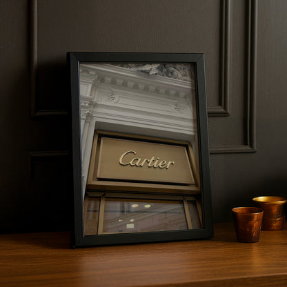 Cadre photo Cartier - Devanture en or