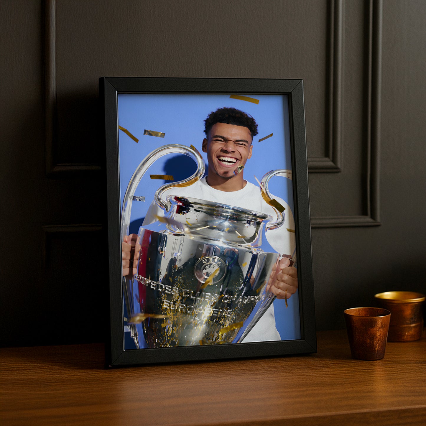 Cadre photo Désiré Doué PSG Ligue des champions