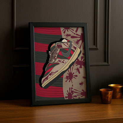 Cadre photo Nike Dunk SB Freddy Krueger