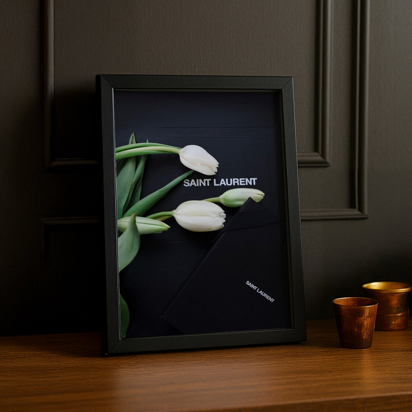 Cadre photo Yves Saint Laurent - Tulipes Blanche