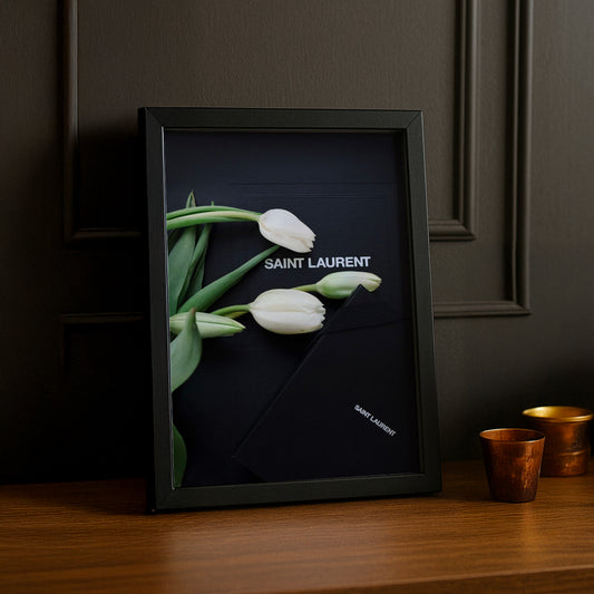Cadre photo Yves Saint Laurent - Tulipes Blanche