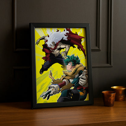 Cadre Photo My Hero Academia - Izuku Midoriya vs. Tomura Shigaraki