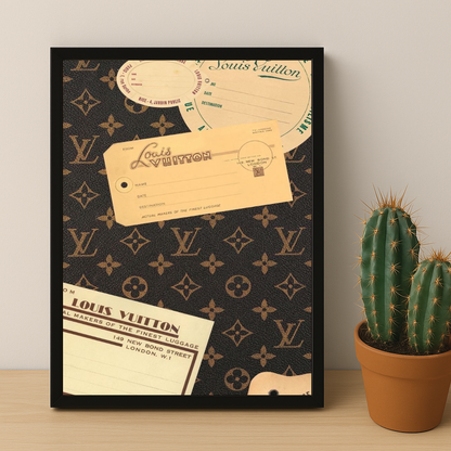 Cadre photo Louis Vuitton Valise ticket