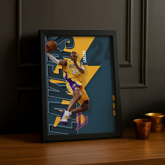 Cadre photo Kobe Bryant Lakers NBA