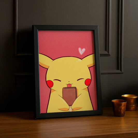 Cadre Photo Pokémon - Pikachu Illustration Chocolat