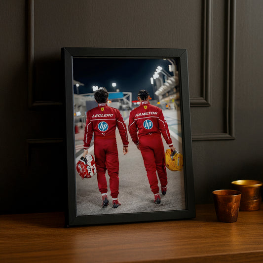 Poster encadrée Formule 1 - Charles Leclerc x Lewis Hamilton
